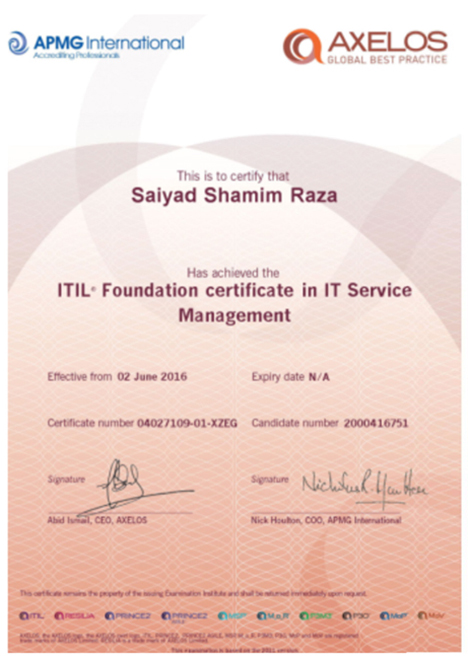 certificate